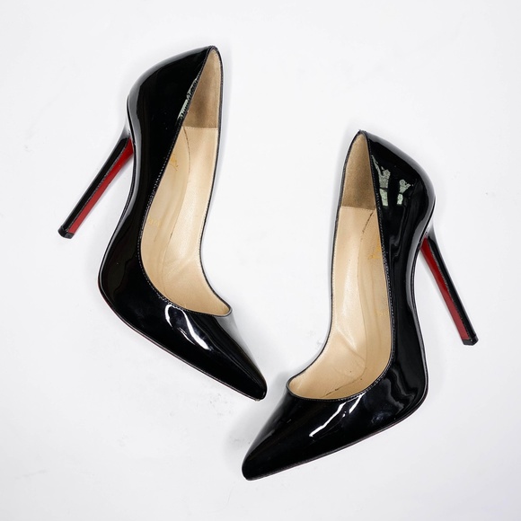 Christian Louboutin Black and Red Heels - Picture 1 of 11